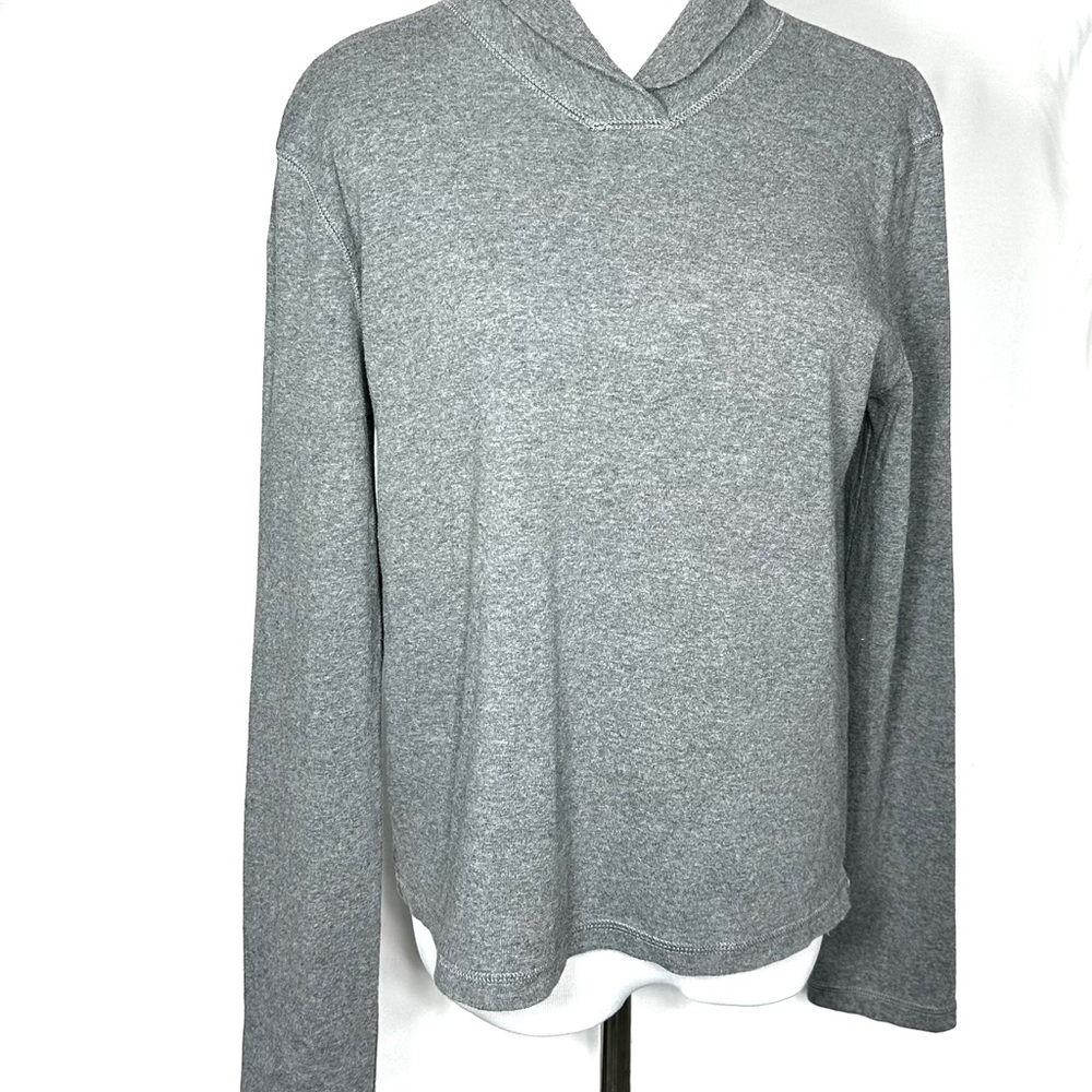 Jones New York Signature Long Sleeve Fitted Sweater Gray Pullover Womens Large